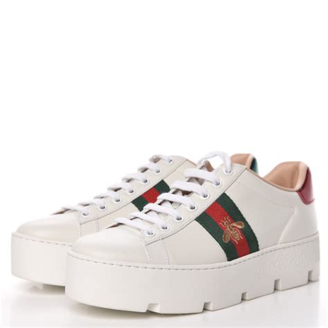 gucci white chunky sneakers|white Gucci sneakers for women.